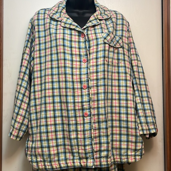 Women’s medium, sleep sense, authentic Portuguese flannel GUC top and bottoms - Picture 4 of 15